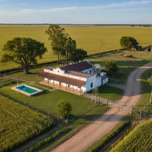Video aéreo para promoción de casa de campo y turismo rural auténtico en la Provincia de Buenos Aires
